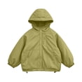 thumbnail image 7 of FAVIPT Waterproof Jacket for Girl Adjustable Drawstring Windproof Hooded Jackets Zip Up Outdoor Coat with Zipper Pockets Green,7-8 Years, 7 of 7