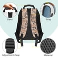 thumbnail image 5 of Yspwyqan Camo Brown Bow Backpack Set With Lunch Box Pencil Case Girls, 4Pcs 17 Inch Large Capacity School Backpack, Adjustable Straps Casual Bookbag for Middle School, 5 of 7