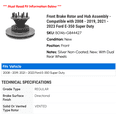 thumbnail image 2 of Front Brake Rotor and Hub Assembly - Compatible with 2008 - 2019, 2021 - 2023 Ford E-350 Super Duty 2009 2010 2011 2012 2013 2014 2015 2016 2017 2018 2022, 2 of 2