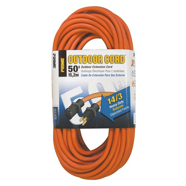 Prime EC501730 50' 14/3 SJTW Orange Extension Cord