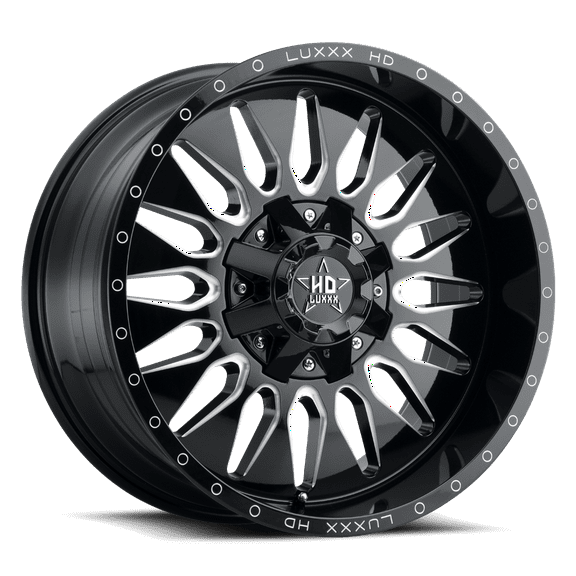 LUXXX HD Alloy Rims LHD24 20X10 6135/139.7 -18 106.1 Gloss Black Milled