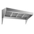thumbnail image 4 of EastVita Commercial Exhaust Hood 8FT Rust Resistant Vent Hood 201 Stainless Steel Concession for Kitchen Restaurant with 2 Detachable U-shaped Grid Oil Filter Mesh, 4 of 7