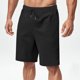thumbnail image 3 of Mens Pantalones Cortos Cintura Elástica con Bolsillos Cuerda de Color Sólido, Moda Ocio Poliéster Transpirable, 3 of 8