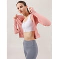 thumbnail image 4 of ORUYROP Veste de Course Légère Extensible pour Femmes avec Fermeture Éclair Complète et Trous pour les Pouces, 4 of 7