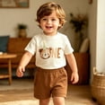 thumbnail image 2 of XAOFW Toddler Boys Girls Outfits Short Sleeve Cartoon Graphic Tees Shorts Kids Summer Cute Clothing Sets, 2 of 6