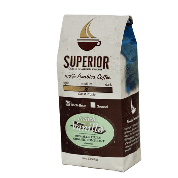 Superior Coffee French Vanilla - Whole Bean Coffee | 12oz Bag