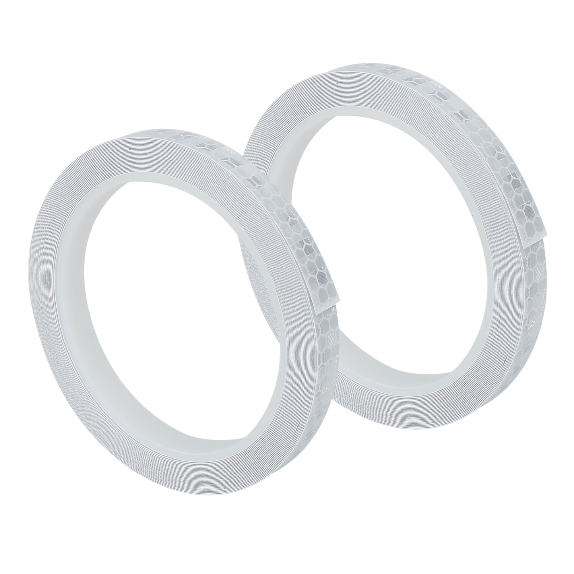 2pcs 314.96' PVC Waterproof Reflective Tape Sticker Warning Tape White for Bike Motorcycle