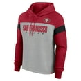 thumbnail image 2 of Women's Fanatics Heather Gray/Scarlet San Francisco 49ers Bold Play Call Pullover Hoodie, 2 of 3