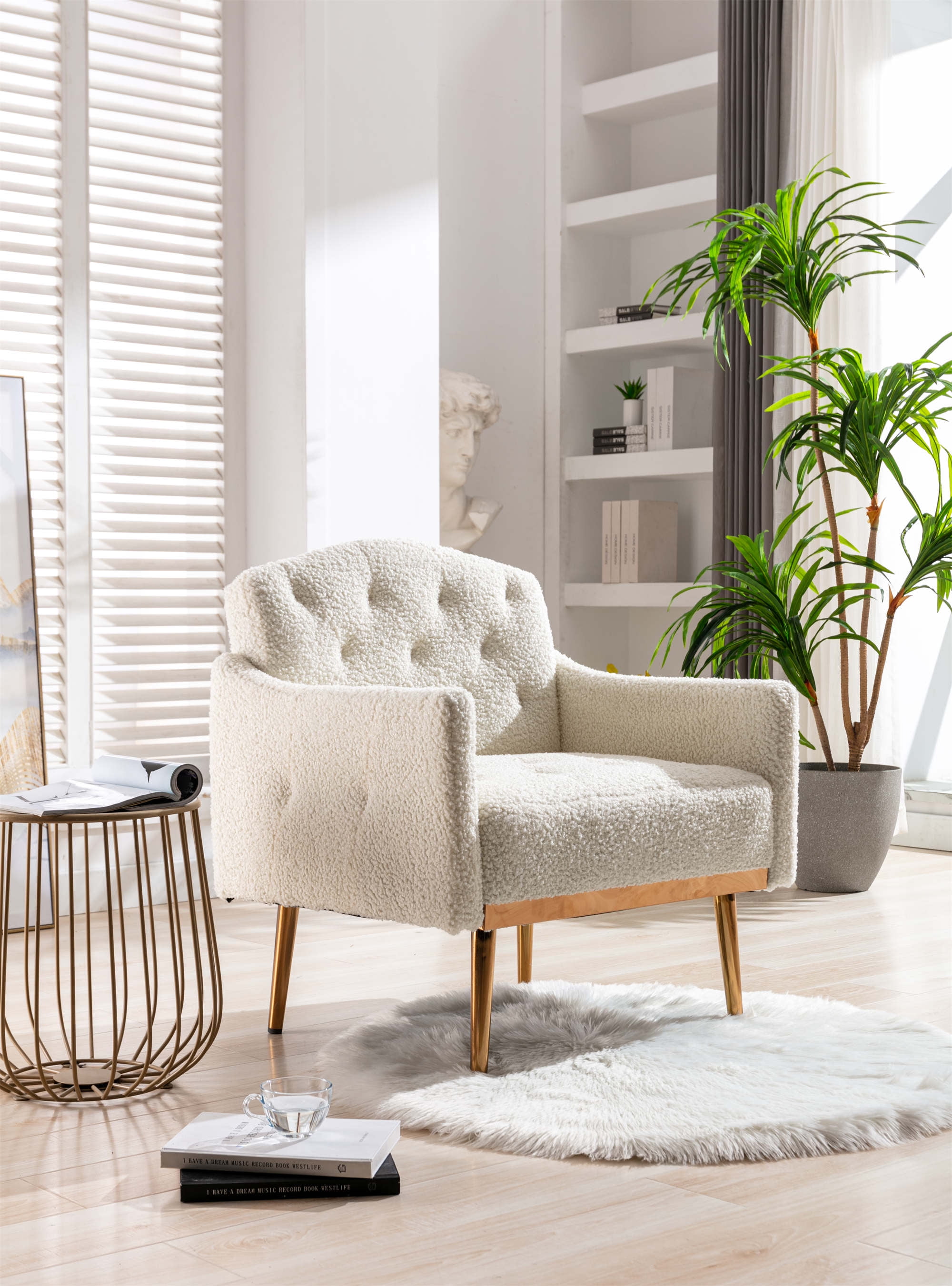 forum forfængelighed Søgemaskine optimering Modern Velvet Single Sofa Chair, Upholstered Accent Living Room Chair,  Comfy Armchair with Rose Golden Metal Legs, Teddy Sofa Leisure Single Sofa  with Padded Cushions, for Living Room Office, Pink - Walmart.com