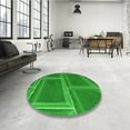 thumbnail image 4 of Ahgly Company Machine Washable Indoor Rectangle Transitional Green Area Rugs, 3' x 5', 4 of 7