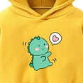thumbnail image 4 of NIEWTR Sweatshirts Pullovers Toddler Girl Kids Boys Little Girls Zip Up Hoodie Solid Color Hooded Sweatshirt Hoody Coat with Pocket Jacket Fall Winter Coat(A-Yellow,12-18 Months), 4 of 4