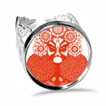 thumbnail image 1 of Red Head Paper-cut Beijing Opera Pattern Ring Adjustable Love Wedding Engagement, 1 of 3