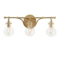 thumbnail image 2 of LNC 3-Light Gold Round Clear Glass Modern Bathroom Vanity Lighting Fixutre,20"Lx8.5"Hx6"D, 2 of 13