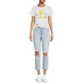 thumbnail image 2 of Tweety Women's Juniors Cropped T-Shirt with Ruched O-Ring, 2 of 5