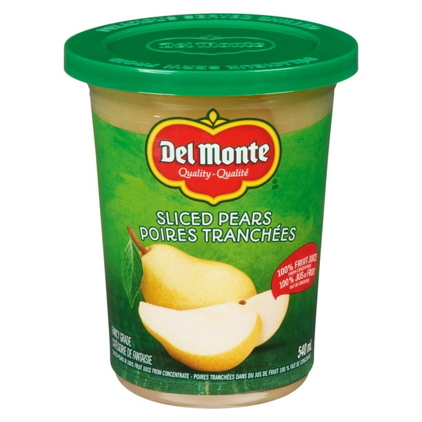 Poires tranchées Del MonteMD dans 100% jus de fruit fait de concentré