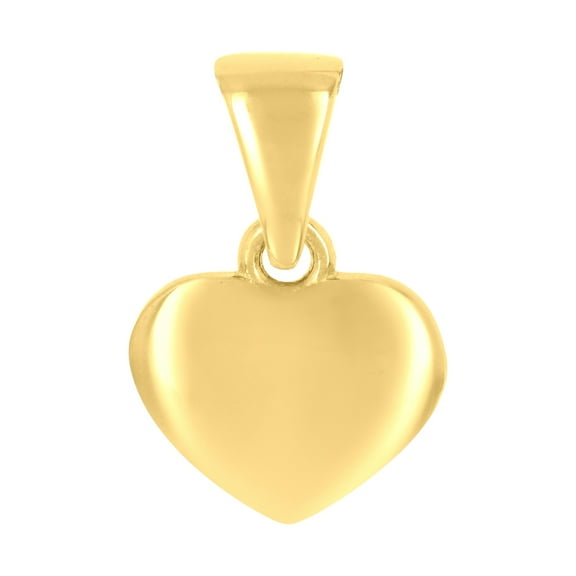 10k Yellow Gold Womens Heart Charm Pendant for Women
