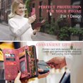 thumbnail image 2 of Allytech Magnetic Detachable Wallet Case for Samsung Galaxy A36 5G with Card Slots & Zipper Pocket, Support Wireless Charging, PU Leather Wrist Strap Shockproof Full Protection Flip Case, Red, 2 of 9
