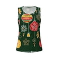 thumbnail image 4 of Xecao Christmas print women's scoop neck, loose-fit workout tank tops for the gym., 4 of 9
