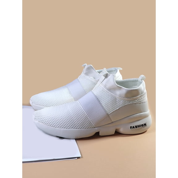 GLYGML Mesh Slip-On Mid-Top Sneakers - Lightweight Breathable Casual Shoes
