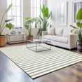 thumbnail image 4 of Sage Green Striped Area Rugs 4x6ft Modern Stripes Farmhouse Rustic Simple Floor Rug&nbsp;Non Slip Low Pile Ultra Soft Throw Carpet for Entryway Indoor Entrance Kitchen Bathroom, 4 of 9