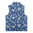 thumbnail image 5 of Xixirimido Roses Blue Pattern Girls Boys Fleece Vest Kids Zip-up Vest Sleeveless Stand Collar Jacket with Pockets Fall Winter Outerwear for 3T, 5 of 6