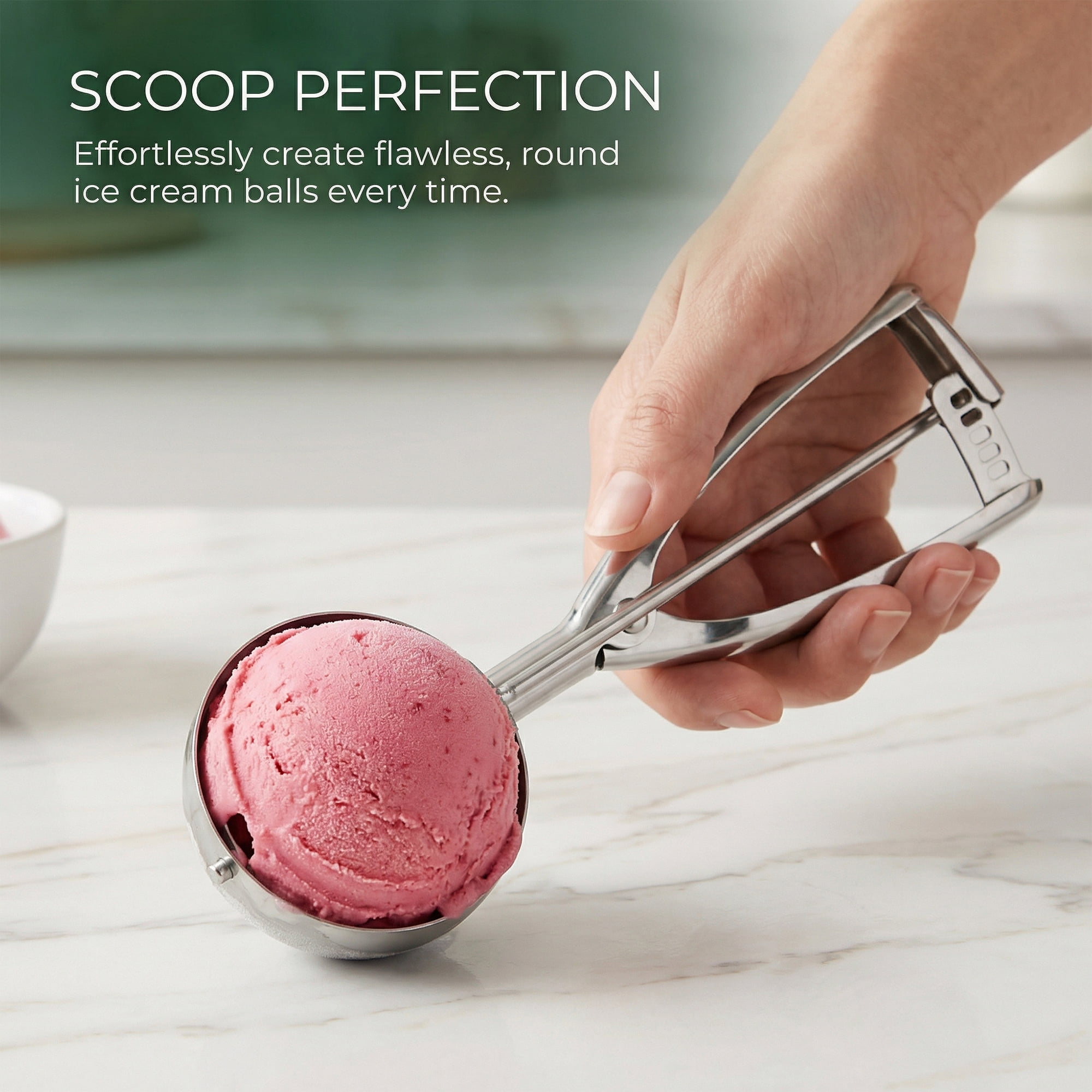 Unique Bargains Easy Clean Tool Stainless Steel Ice Cream Scoop Silver 9.3in