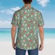 thumbnail image 4 of Balery Retro Hippie Groovy Mushroom Camisas hawaianas de manga corta para hombre, camisas playeras de corte holgado, camisas de vacaciones con botones,X-Large, 4 of 7