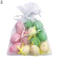 thumbnail image 2 of Easter Decorations Egg Hanging Ornaments 12 pcs, Colorful Plastic Eggs Easter Tree Ornaments Decor, Kids School Home Office Party Supplies Gifts, 2 of 8