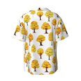 thumbnail image 4 of Goofa Qutumn Tree Printed Men's Casual Short-sleeved Shirt,Lightweight Breathable Button-down,Summer Casual men's top,Versatile Fashion shirt-Small, 4 of 7