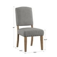 thumbnail image 7 of Weston Home Nailhead Upholstered and Wood Dining Chair, Set of 2, Gray Linen, 7 of 7