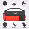 thumbnail image 3 of TOPEX 16 Inch Tool Bag, Multi‑Pocket Wide Mouth Tote, Foldable Hardware Organiser with Adjustable Shoulder Strap and Rotatable Steel Handle, 3 of 12