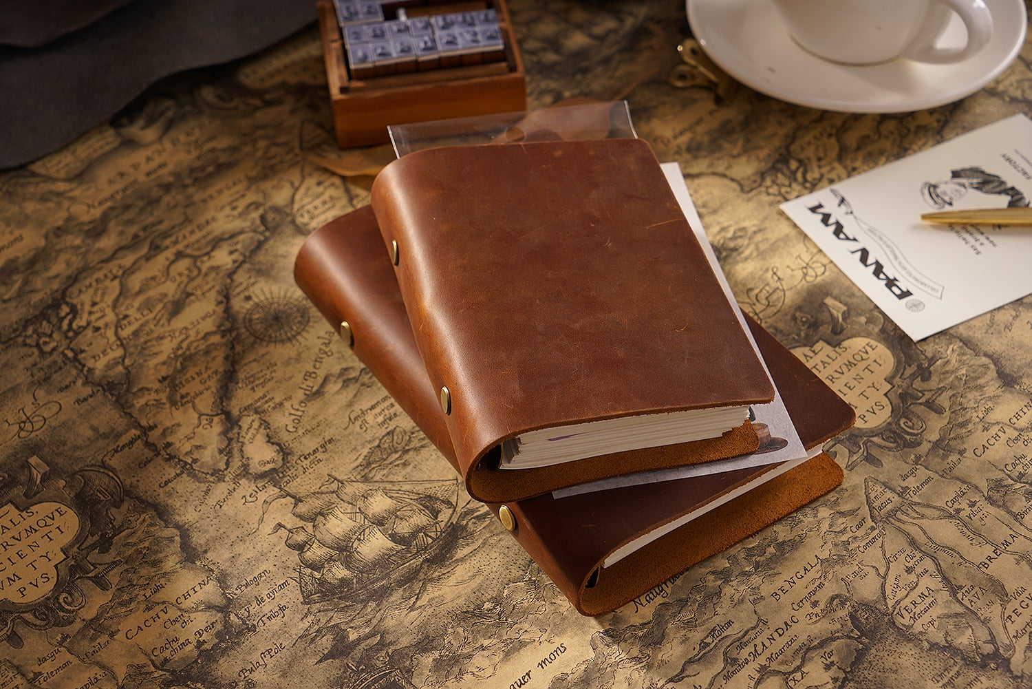 KISSKI·H Olvido Leather Notebook Journals, A5 Binder 6 Ring Refillable Travelers Notebook, Vintage Journals for Writing, A5 Planner Binder, Handmade Folio Organizer, Gift for Women/Men, Brown