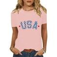 thumbnail image 2 of VerPetridure American Flag Stars Stripes Shirts for Women 4th of July Patriotic Shirt Cute Graphic Blouse USA Flag Tops Summer Tee, 2 of 8