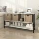 thumbnail image 3 of Estante Venecia Playcon Mueble Para TV de 55 Pulgadas Organizador Multiusos Blanco texturizado, 3 of 8