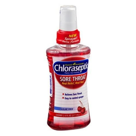 Chloraseptic Sore Throat Spray, Cherry, 6-Ounce (177 ml) (Pack of 3 ...