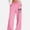 Pink, variant on ITSAME Girls Wide Leg Sweatpants Bow Print High Waisted Loose Fit Fall Winter Casual Trousers with Pockets Size 11