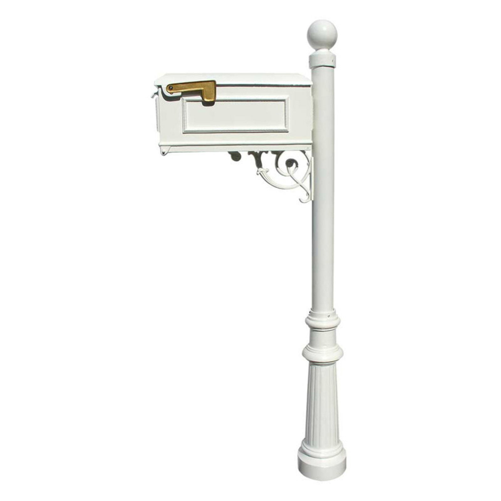 QualArc Lewiston Mailbox with Post and Ball Finial by Qualarc