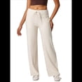 thumbnail image 1 of Pantalones Deportivos Anchos para Mujer con Bolsillos, Estilo Y2K Albaricoque con Leche L, 1 of 9
