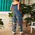thumbnail image 5 of Iaqnaocc Jumpsuits For Women Plus Size Vintage Floral Print Sleeveless Jumpsuits Rompers Casual Adjustable Strap Jumpsuits Trendy Overalls Multicolor L, 5 of 7