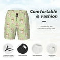thumbnail image 4 of Kdxio Rabbit With Tie Print Men's Swim Trunks with Compression Liner 7 Inch Inseam Quick Dry Swim Shorts, 4 of 7