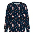 thumbnail image 4 of larppty Christmas Sweatshirts for Women 2025 Long Sleeve Pullover Tops Funny Graphic Ugly Christmas Sweater Xmas Shirts for Party (Dark Blue, XL), 4 of 6