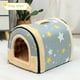 thumbnail image 1 of Pet Bed Dog House Kennel Soft Tent Indoor Enclosed Warm Plush Sleeping Nest Basket with Removable Cushion Travel Dog Accessory ShopWise Round, 1 of 21
