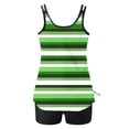 thumbnail image 4 of Trajes de baño tankini para mujer Trajes de baño de dos piezas con espalda de tiras y estampado conservador para mujer Traje de baño de dos piezas para mujer, 4 of 5