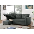 thumbnail image 4 of Tatum Stylish Dark Grey Sleeper Sofa with Pull-Out Easy to Convert Hidden Space Saving Bed for Apartments, Vacation Homes, Living Rooms, Guests, 4 of 8