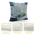 thumbnail image 4 of ONETECH Navy Fish Decor Pillow Cover, Decorative Canvas Pillow Cover with Nautical Navy Fish Pattern, 4 of 5