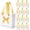 white&gold, variant on 50 Pack Small Thank You Bags with Bow Ribbon & Handles, 5.5x 2.5x4.7 Inch Red Valentines Day Bags Bags for Classroom Exchange Prizes