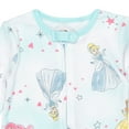 thumbnail image 4 of Disney Princess Belle Tiana Cinderella Infant Baby Girls 2 Pack Zip Up Snap Sleep N' Plays Newborn to Infant, 4 of 5