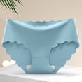 thumbnail image 1 of Delna Ropa Interior De Seda De Hielo Sin Costuras Para Mujer Entrepierna De Algodón Puro Transpirable Para Adolescentes , Calzoncillos , Pantalones De Cintura Media Gran Tamañopangjing, 1 of 4