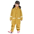 thumbnail image 3 of Girls Rain Wear Product Classification Children's Hooded Raincoat for Kids - Windproof Long Sleeve Trench Outfit, 3 of 8