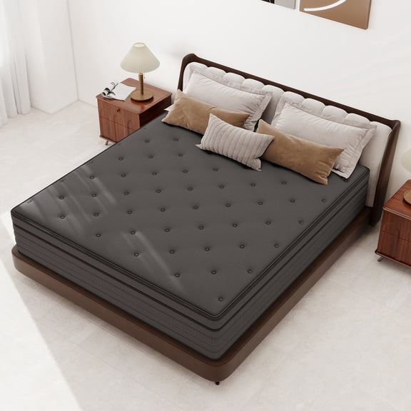CICIMLU 12 inch Queen Mattress, Memory Foam & Spring Hybrid Medium Comfort Queen Size in a Box,Adult
